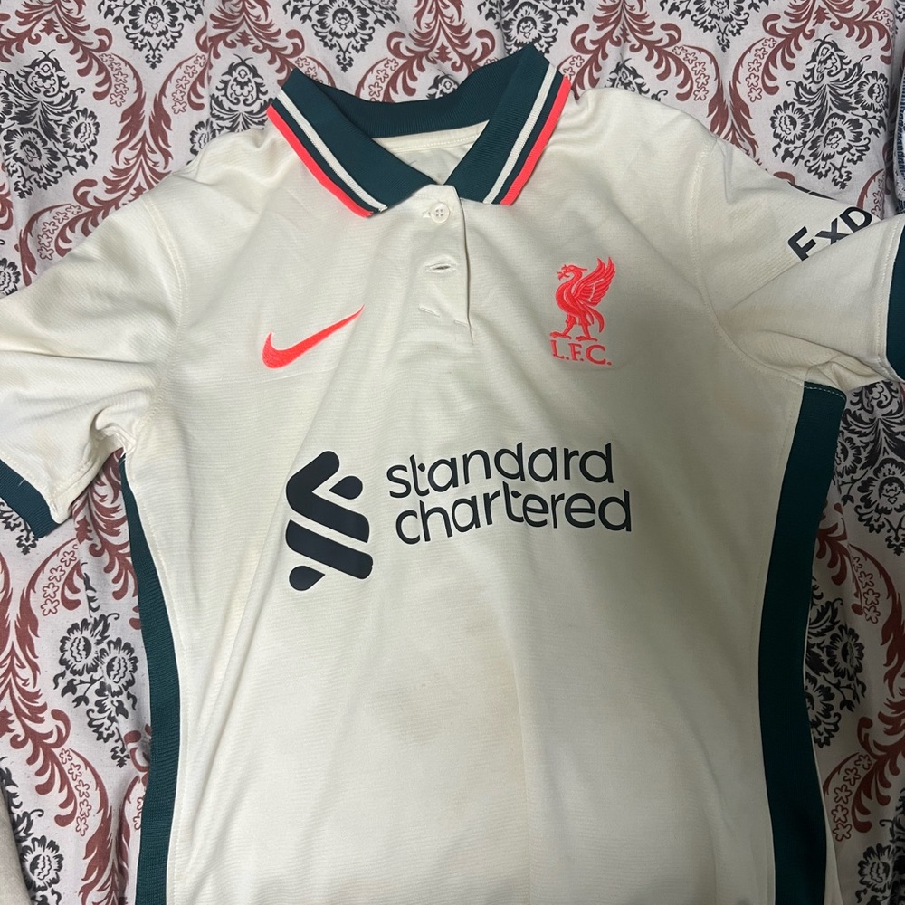 Nike Cream and Green LFC Polo